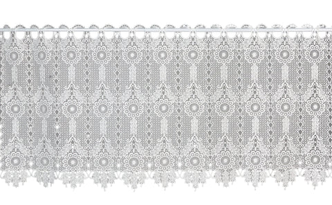 Scheibengardine Bistrogardine Macrame weiß HxB 48x140cm