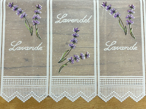 Scheibengardine Lavendel lila HxB 45x150cm