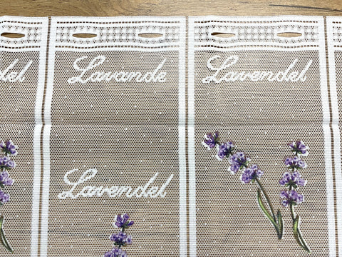 Scheibengardine Lavendel lila HxB 45x150cm