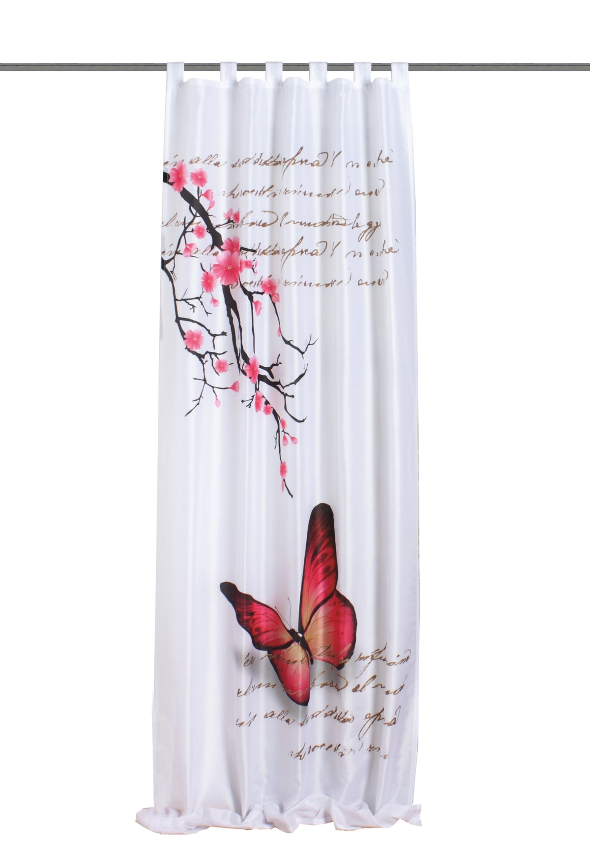 Schlaufenschal Butterfly fuchsia BxH 120x245cm